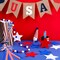 3 Pieces Independence Day Burlap Banner 4th July Felt Ball Garland Patriotic Pom Pom Garland for President Day 4th of July Independence Day Patriotic Decorations